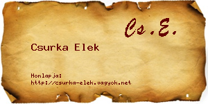 Csurka Elek névjegykártya